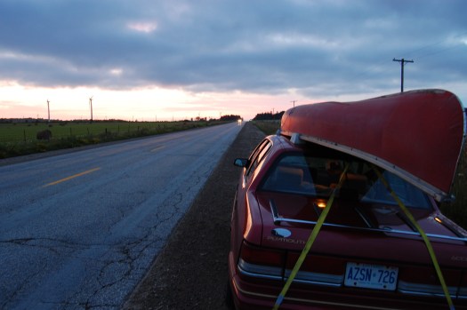 Early morning road trip sunrise. Back in the days of the Plymouth Aclaim