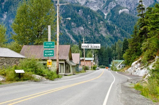 The Alaska Border at Hyder.