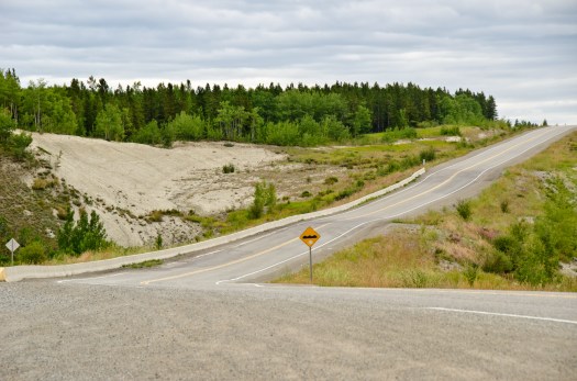 Frost heaves can make driving interesting 
