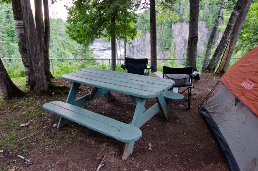 The campsite at Grand Falls, NB
